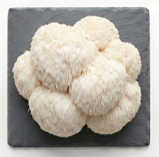 lion's mane and oyster mushrooms